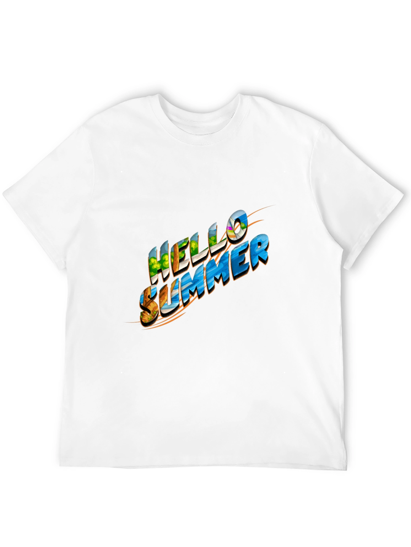 Hello Summer Graphic Black Tee