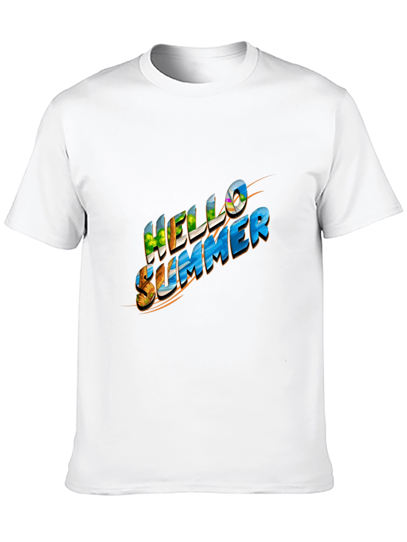 Hello Summer Graphic Black Tee