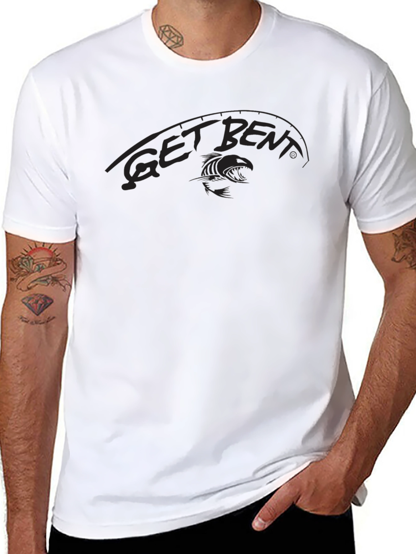 Get Bent Fishing Graphic Tee - Black