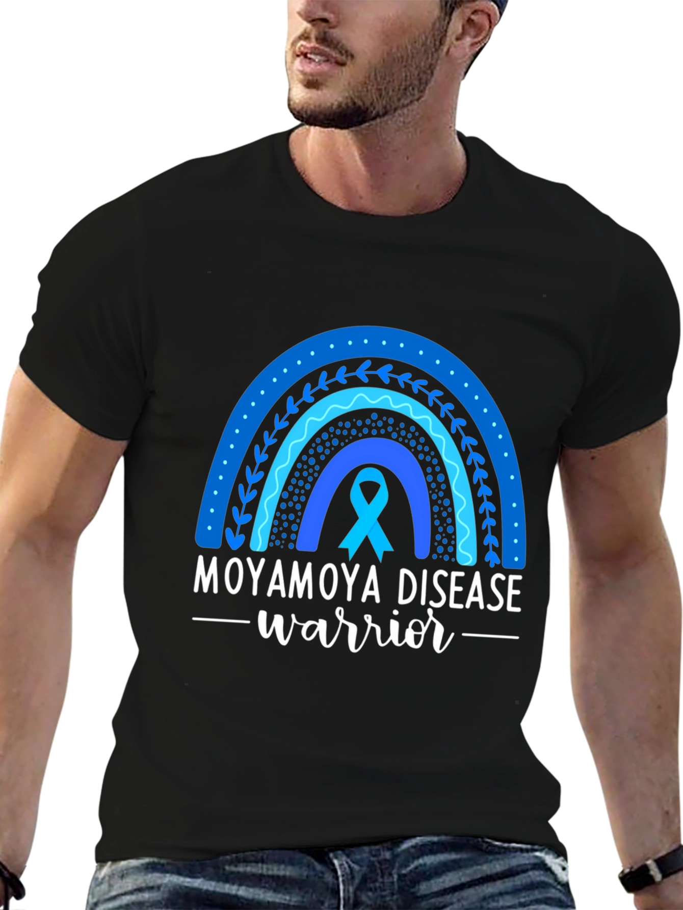 Moyamoya Disease Awareness Rainbow T-Shirt