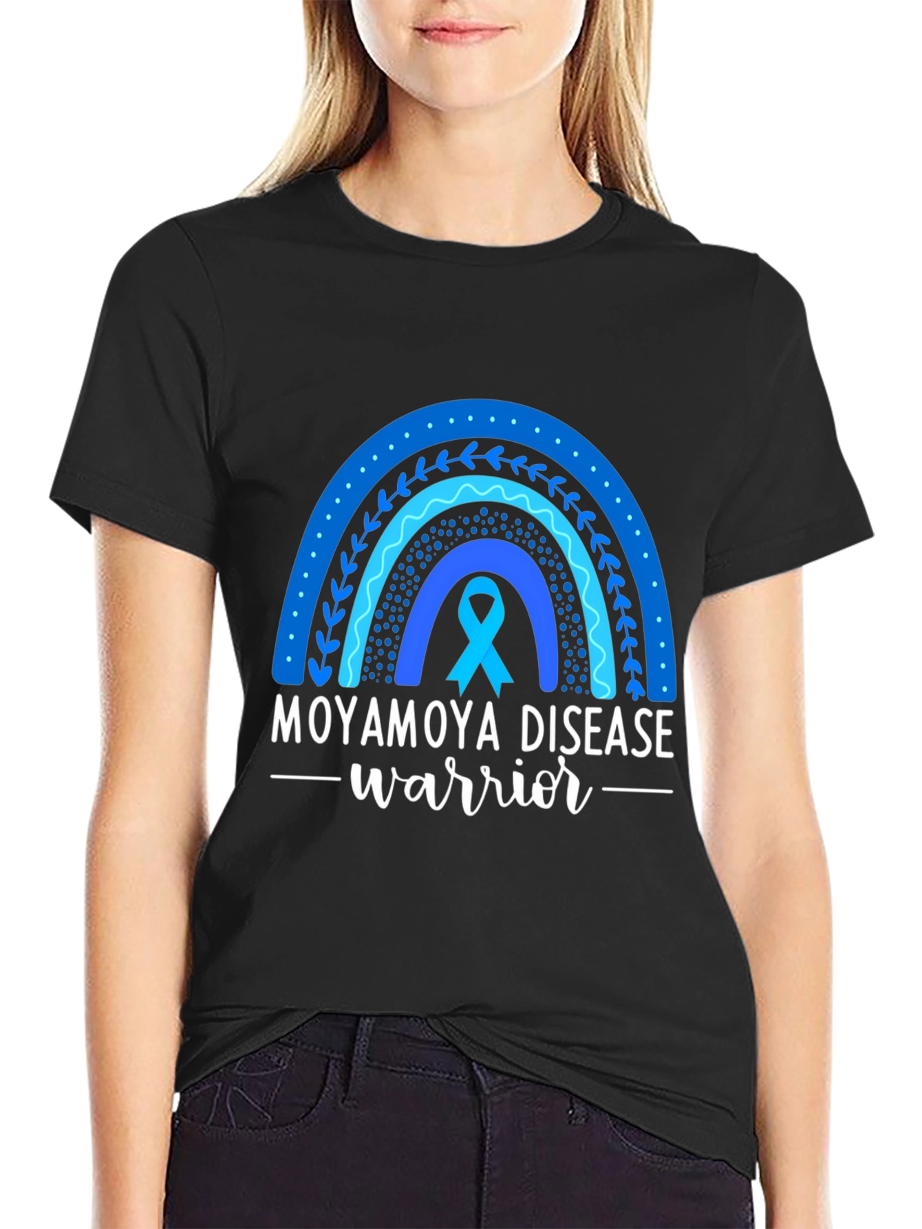 Moyamoya Disease Awareness Rainbow T-Shirt