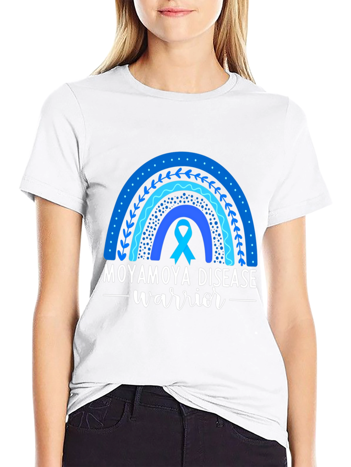Moyamoya Disease Awareness Rainbow T-Shirt