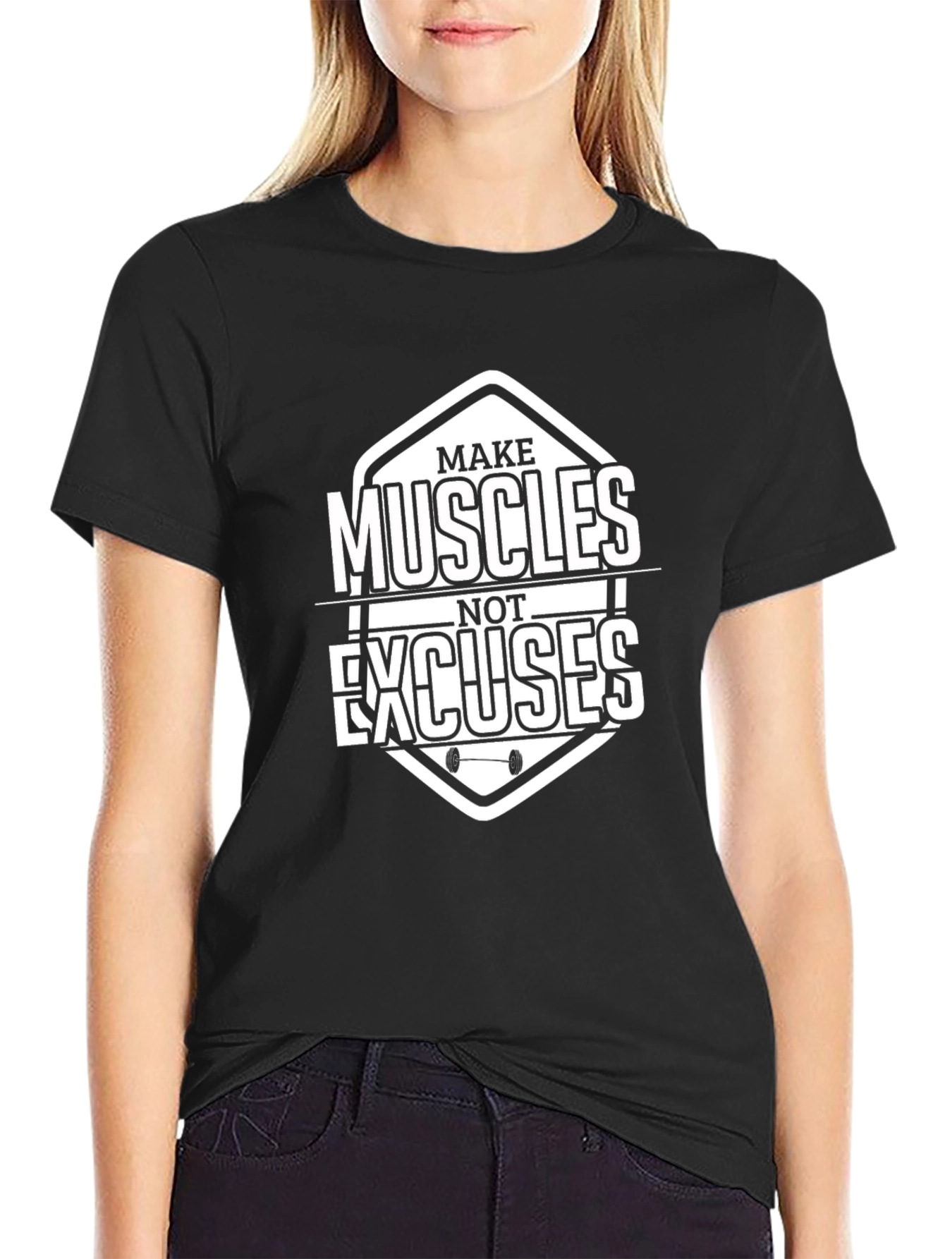 Make Muscles Not Excuses Graphic Tee