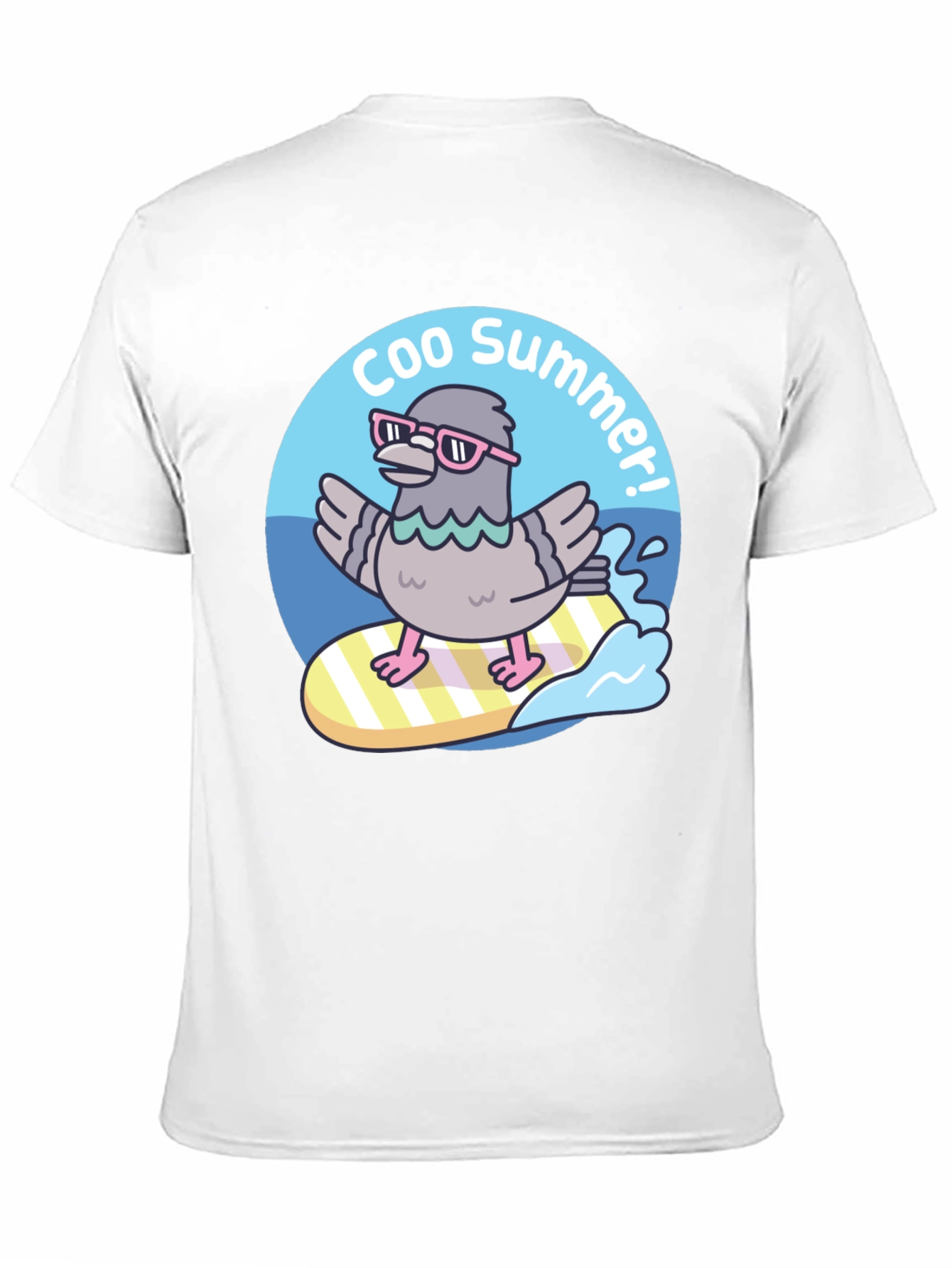 Coo Summer T-Shirt - Pigeon Surfing Tee