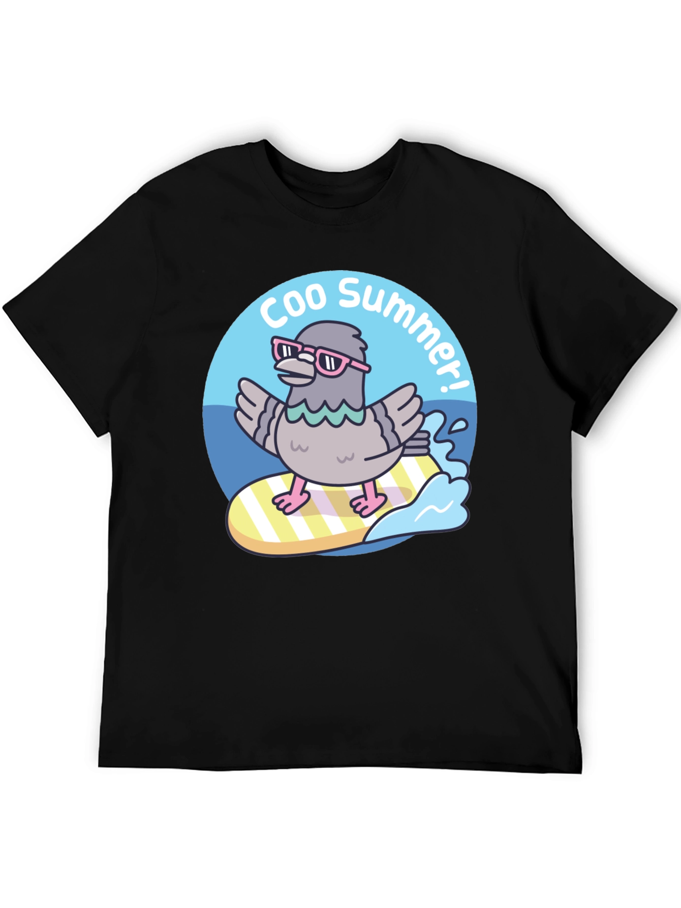 Coo Summer T-Shirt - Pigeon Surfing Tee