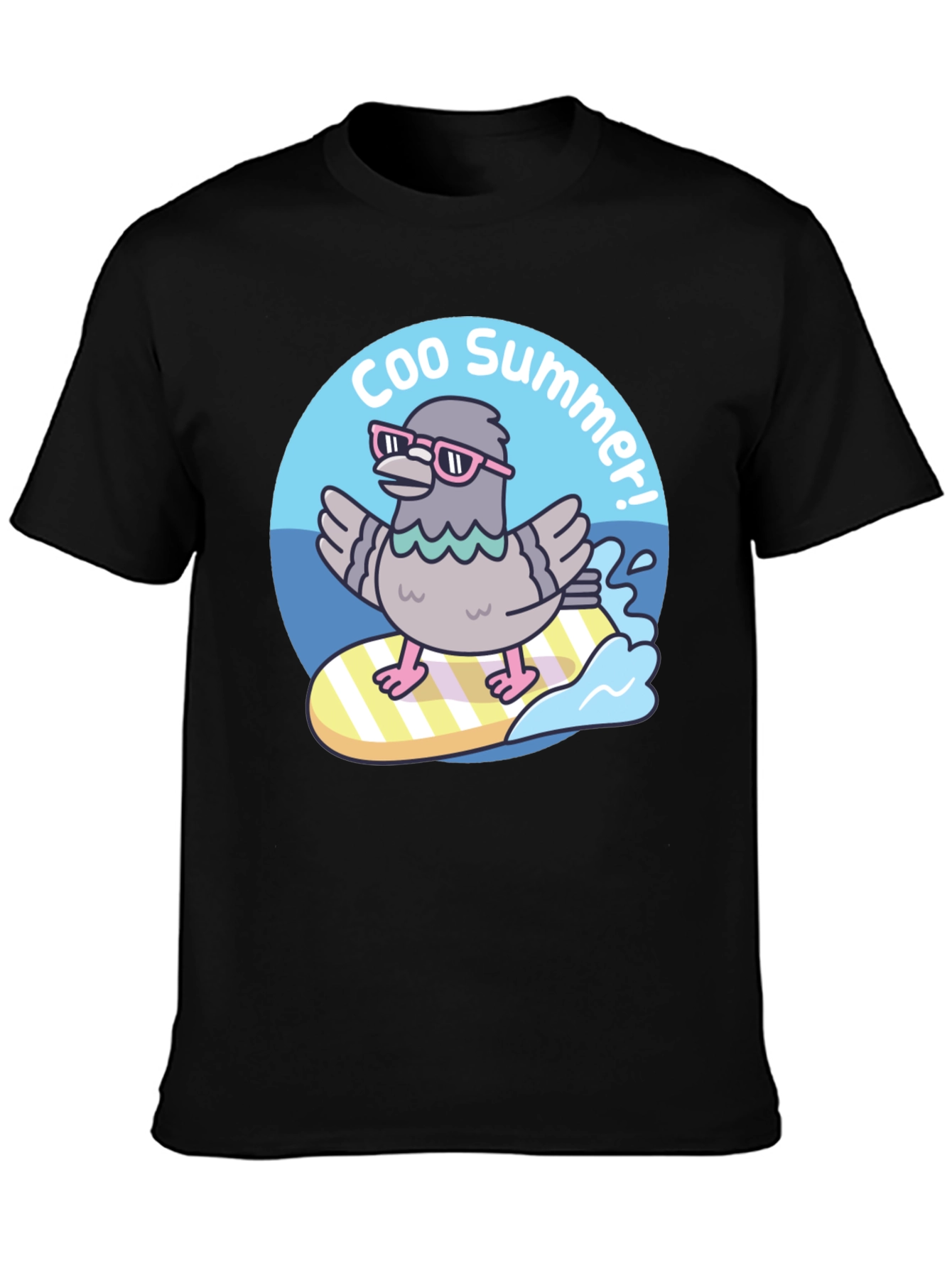 Coo Summer T-Shirt - Pigeon Surfing Tee