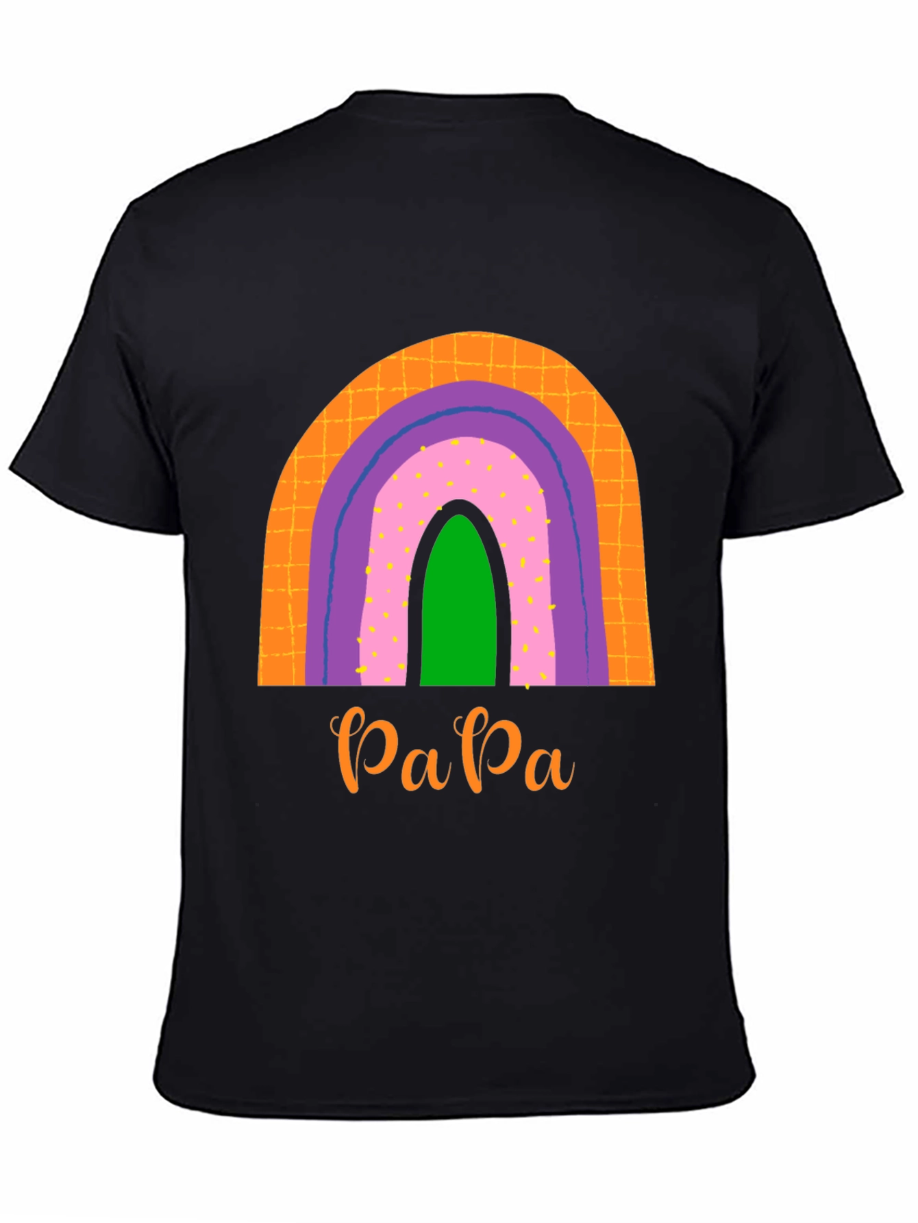 Retro Papa Rainbow Graphic Tee - Dads Pride