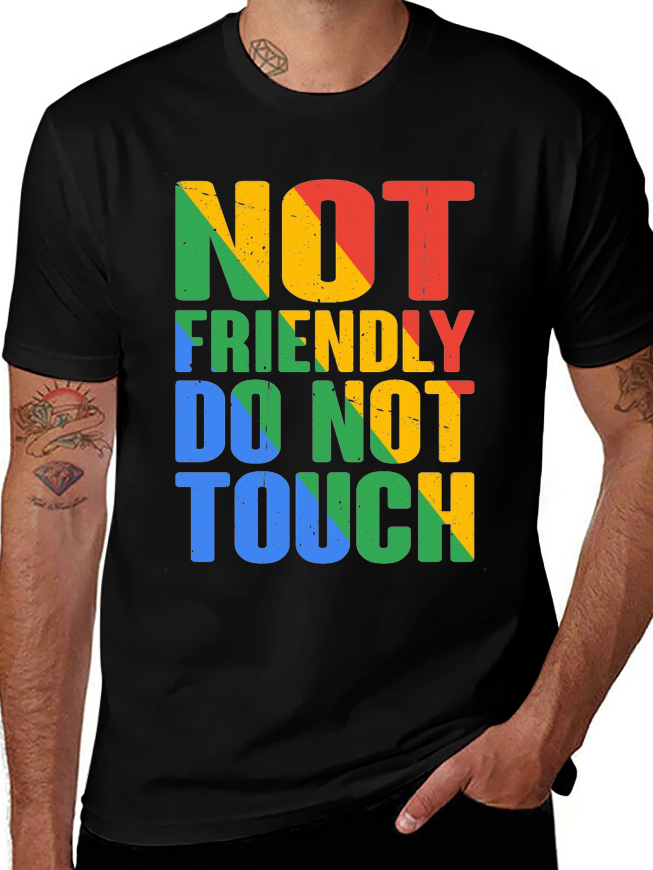Not Friendly Do Not Touch Graphic Tee