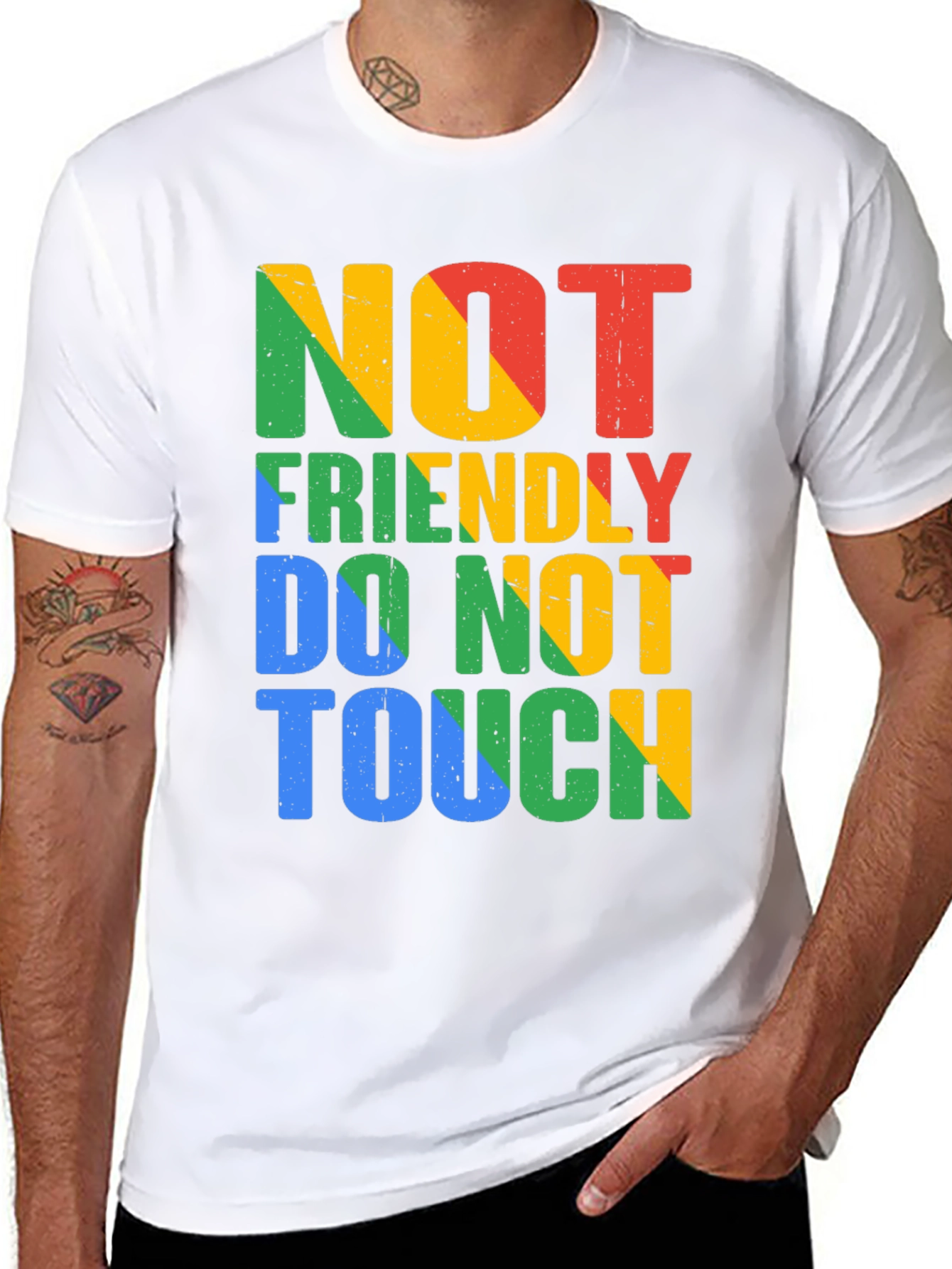Not Friendly Do Not Touch Graphic Tee