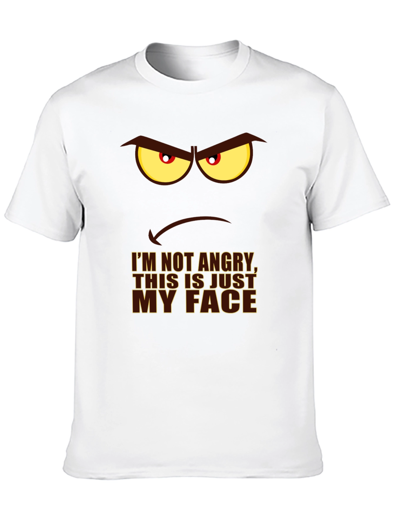 Angry Face Graphic Print T-Shirt