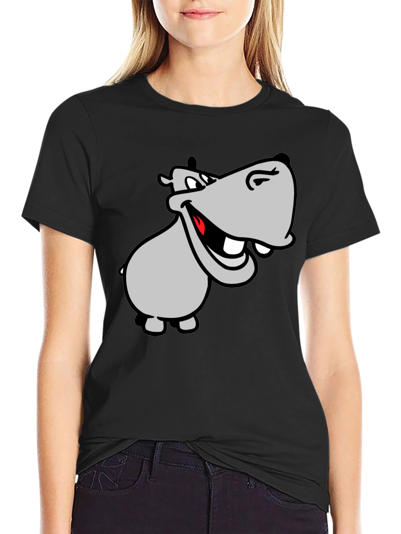 Hippo Graphic T-Shirt - Mens Black Tee