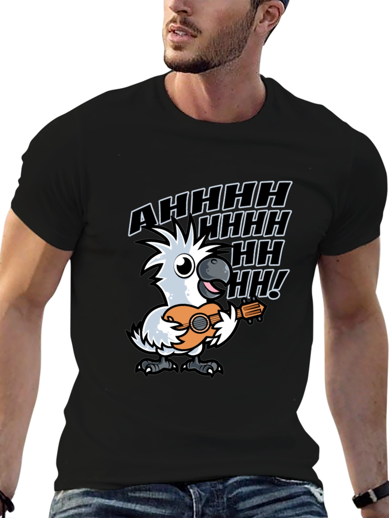 Funny Parrot Ukulele T-Shirt