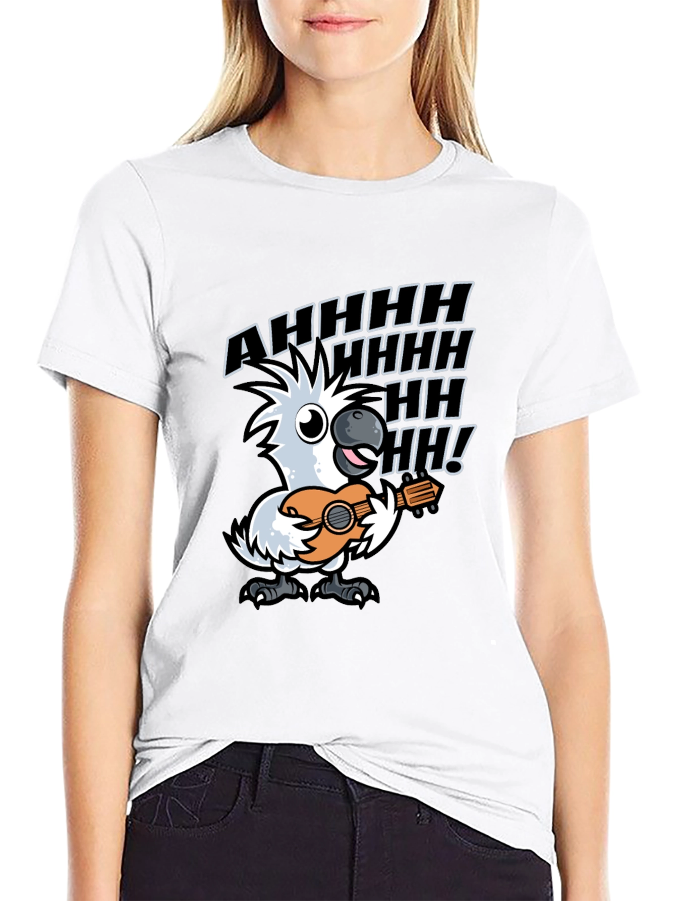 Funny Parrot Ukulele T-Shirt