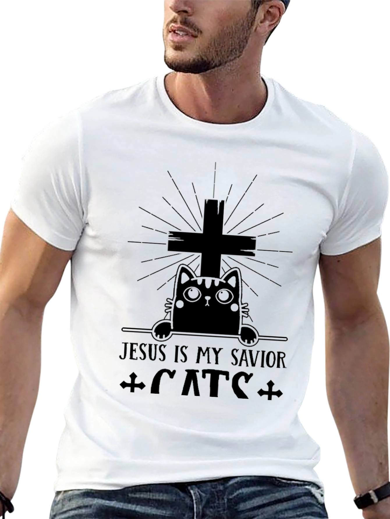Jesus Is My Savior Cats T-Shirt