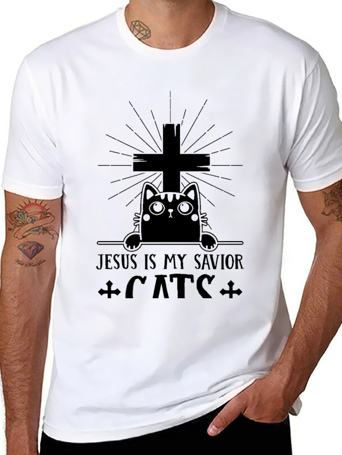 Jesus Is My Savior Cats T-Shirt