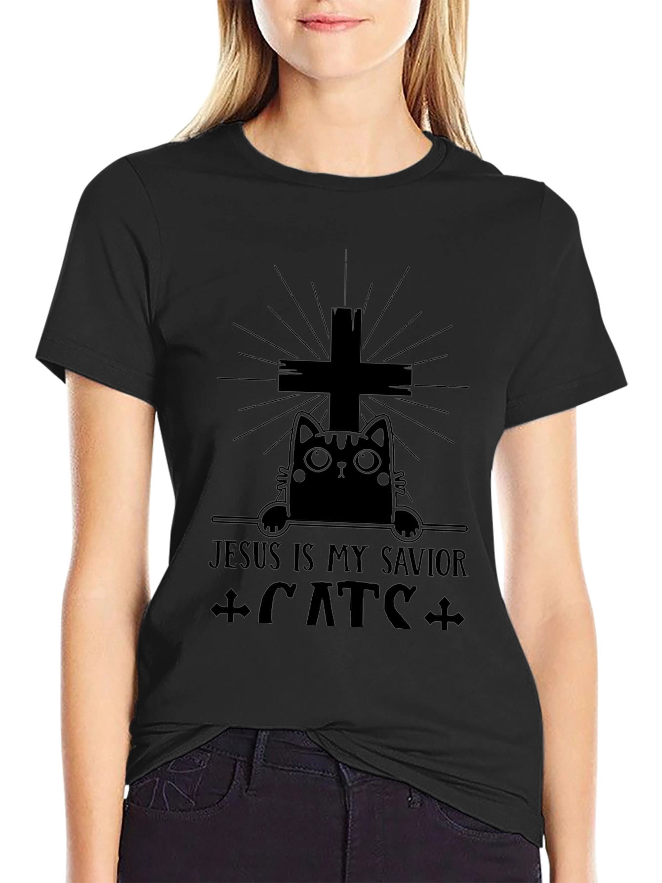 Jesus Is My Savior Cats T-Shirt