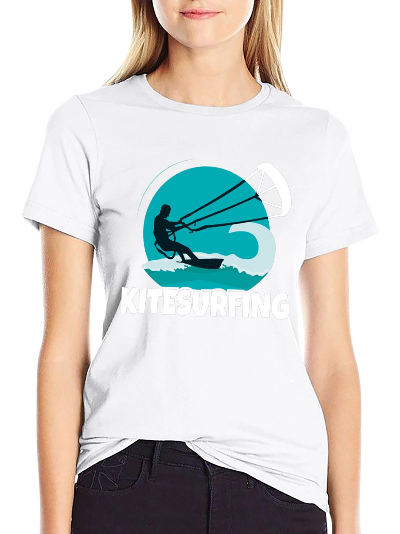Kitesurfing T-Shirt: Black Graphic Tee