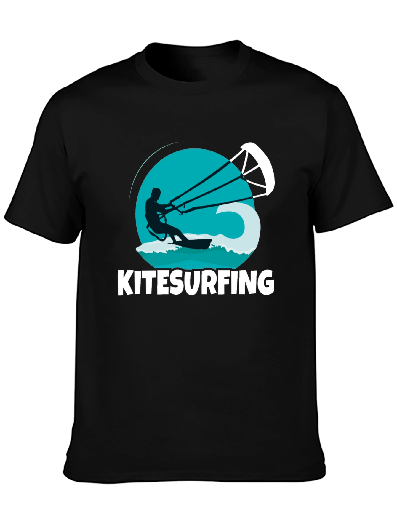 Kitesurfing T-Shirt: Black Graphic Tee