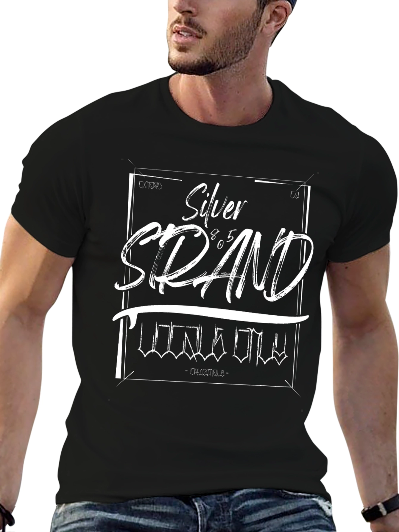 Silver Strand Graphic Tee - Mens Black T-Shirt