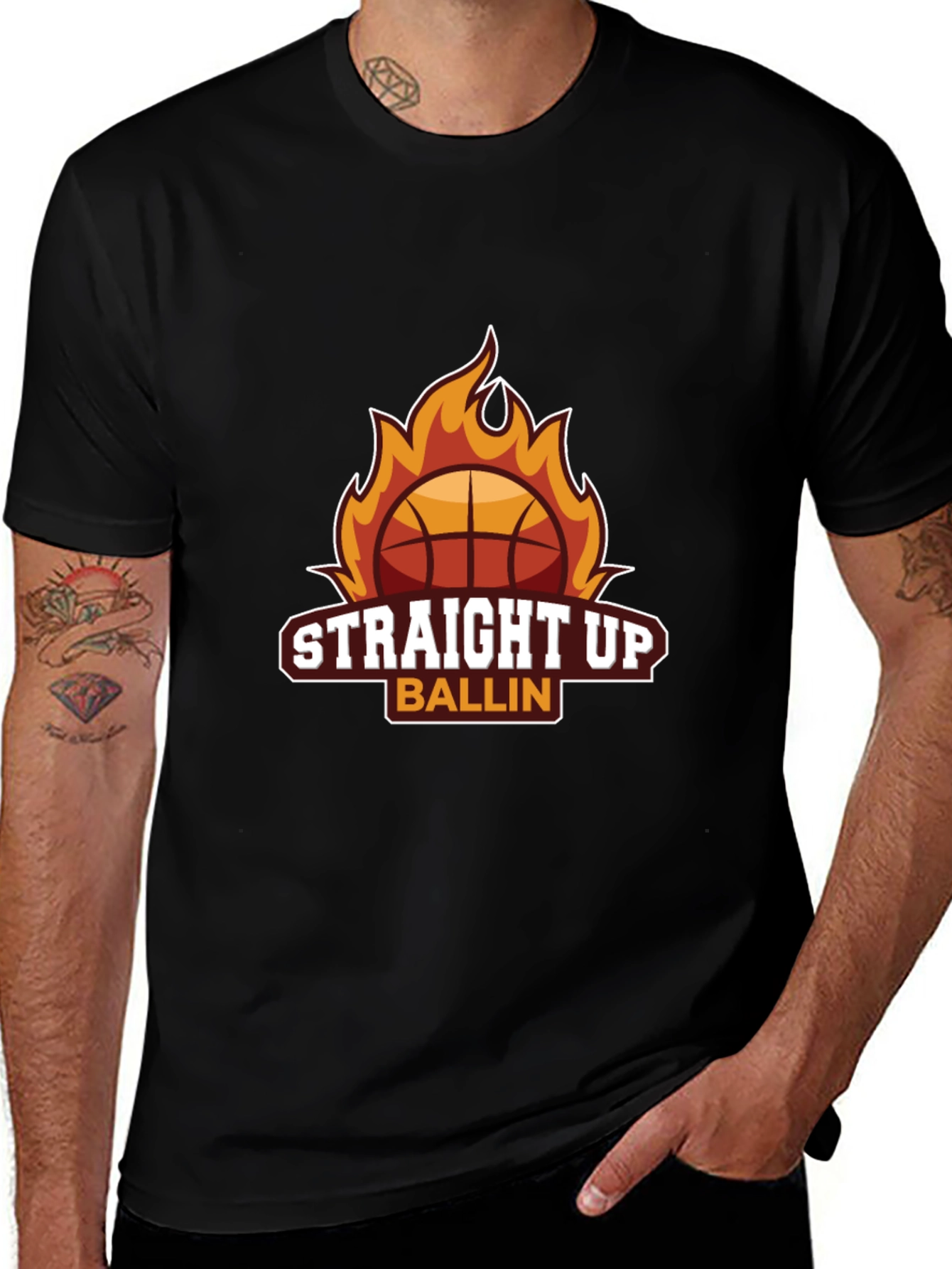 Straight Up Ballin Basketball T-Shirt