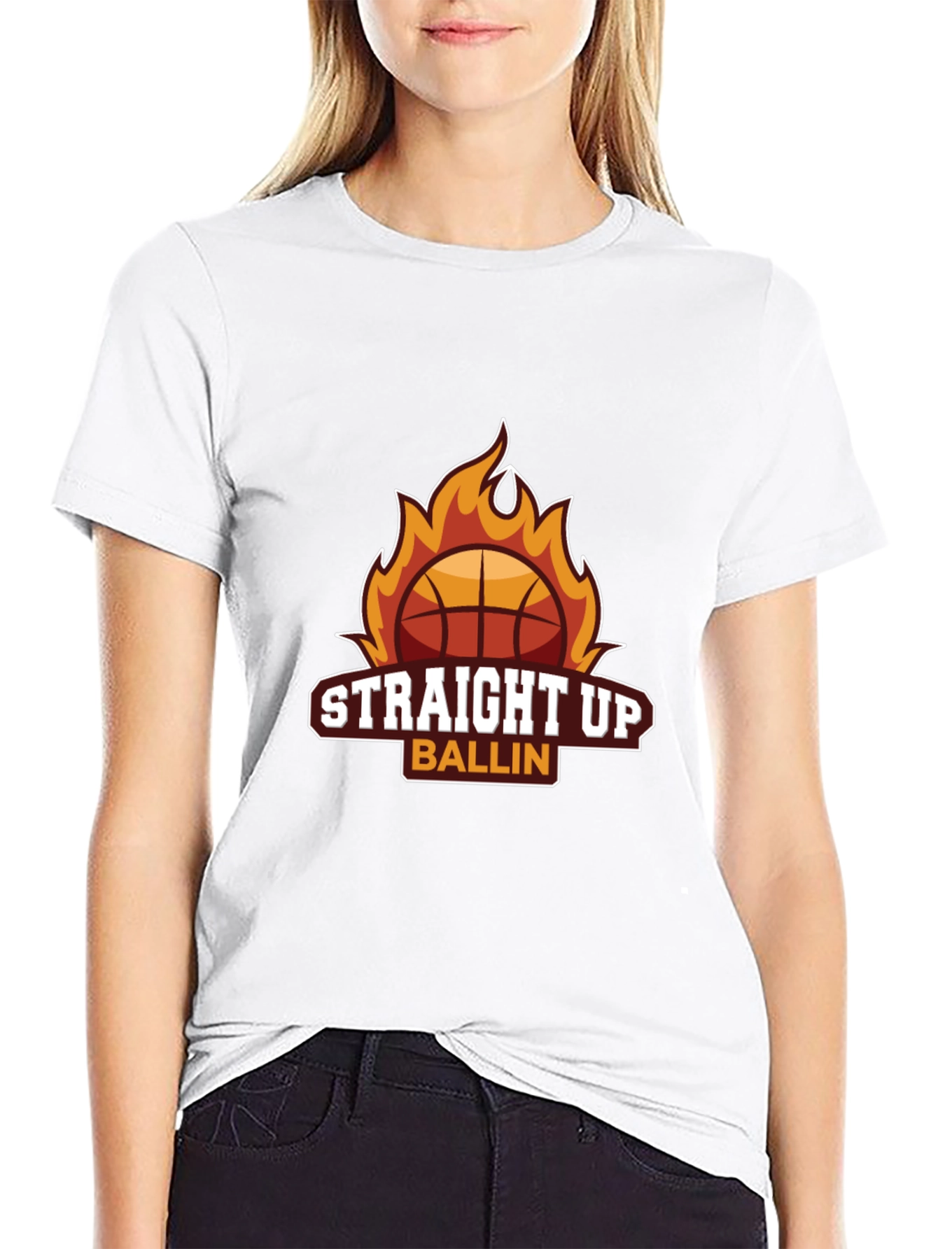 Straight Up Ballin Basketball T-Shirt