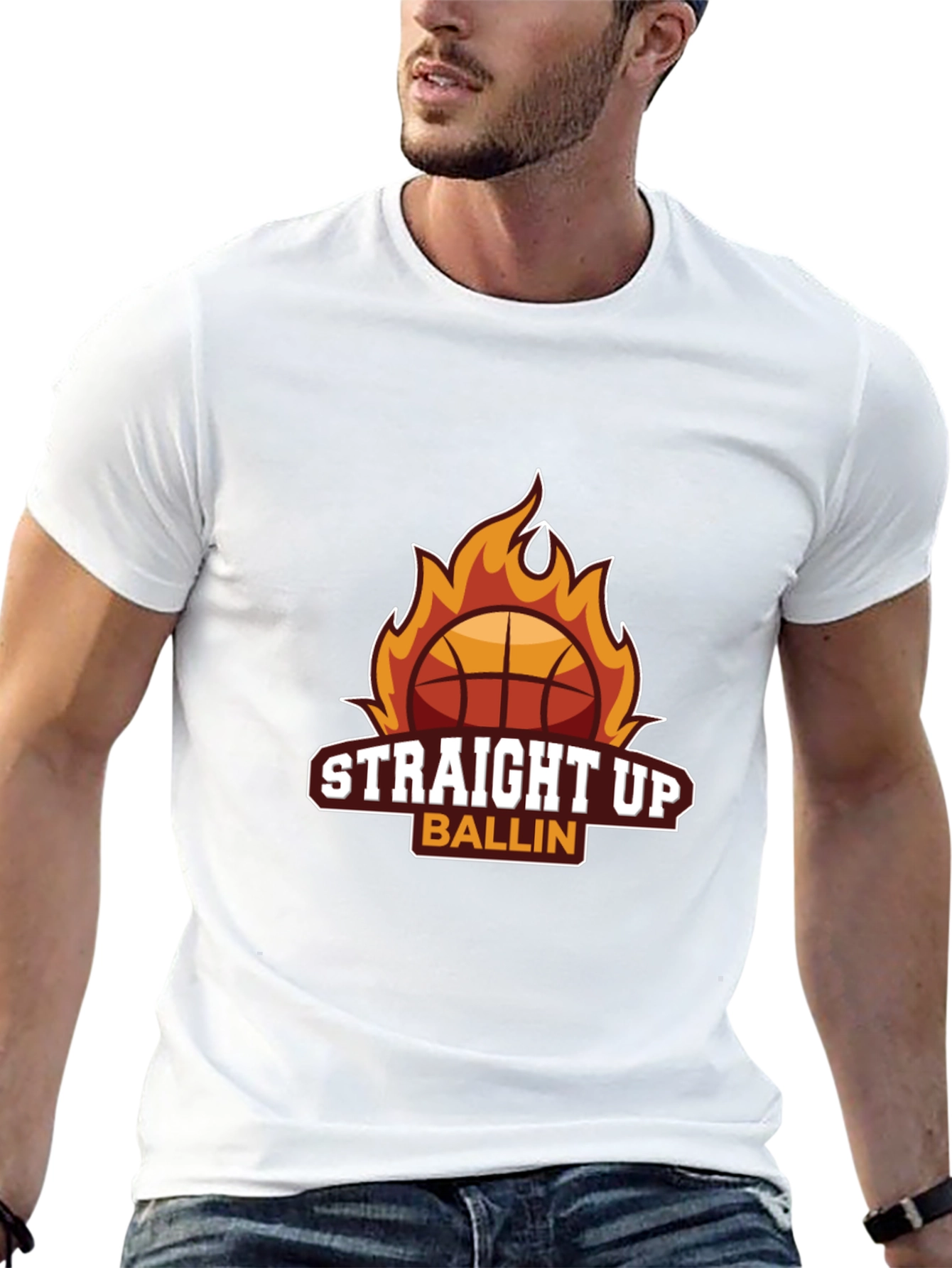 Straight Up Ballin Basketball T-Shirt