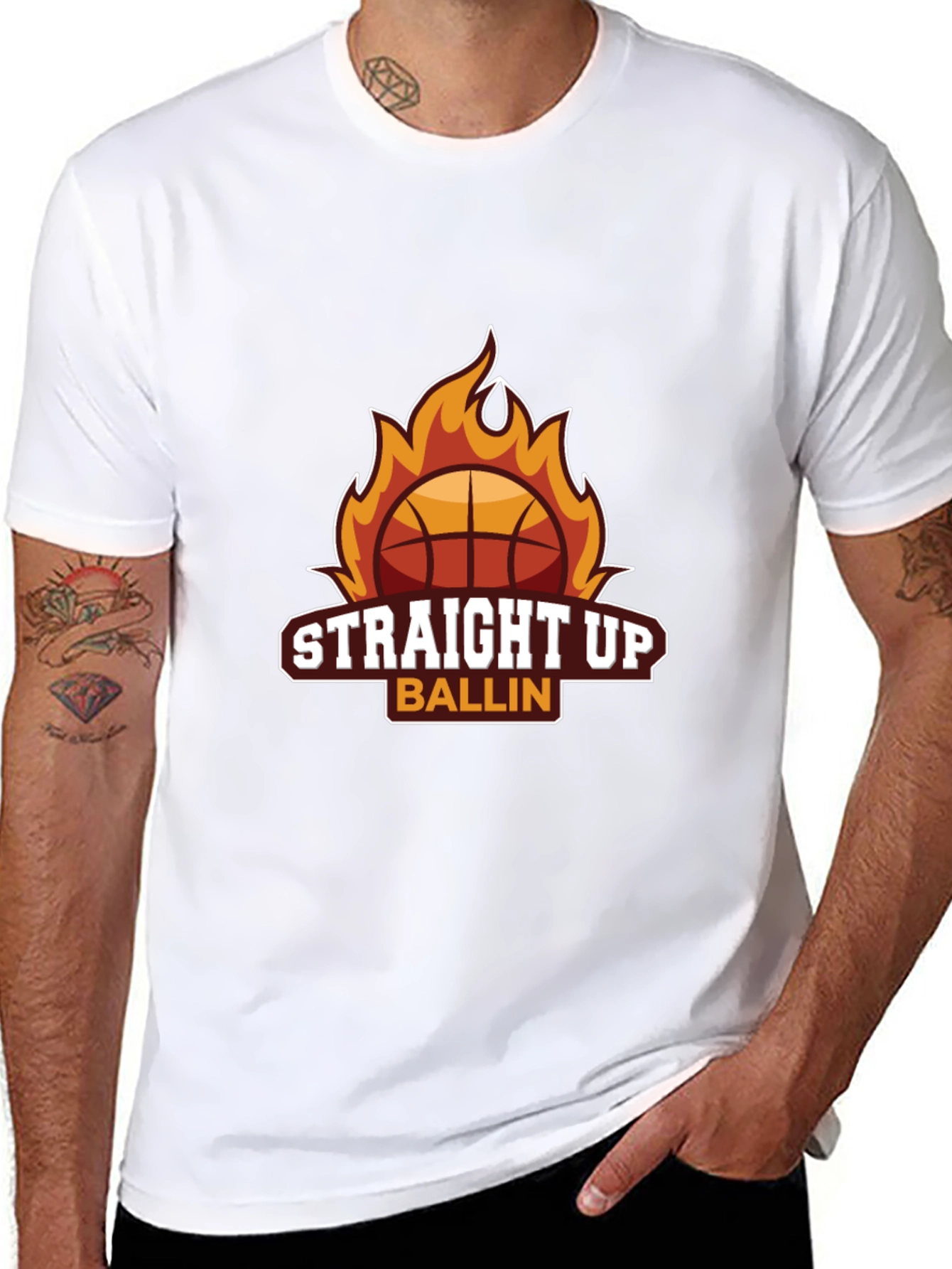 Straight Up Ballin Basketball T-Shirt