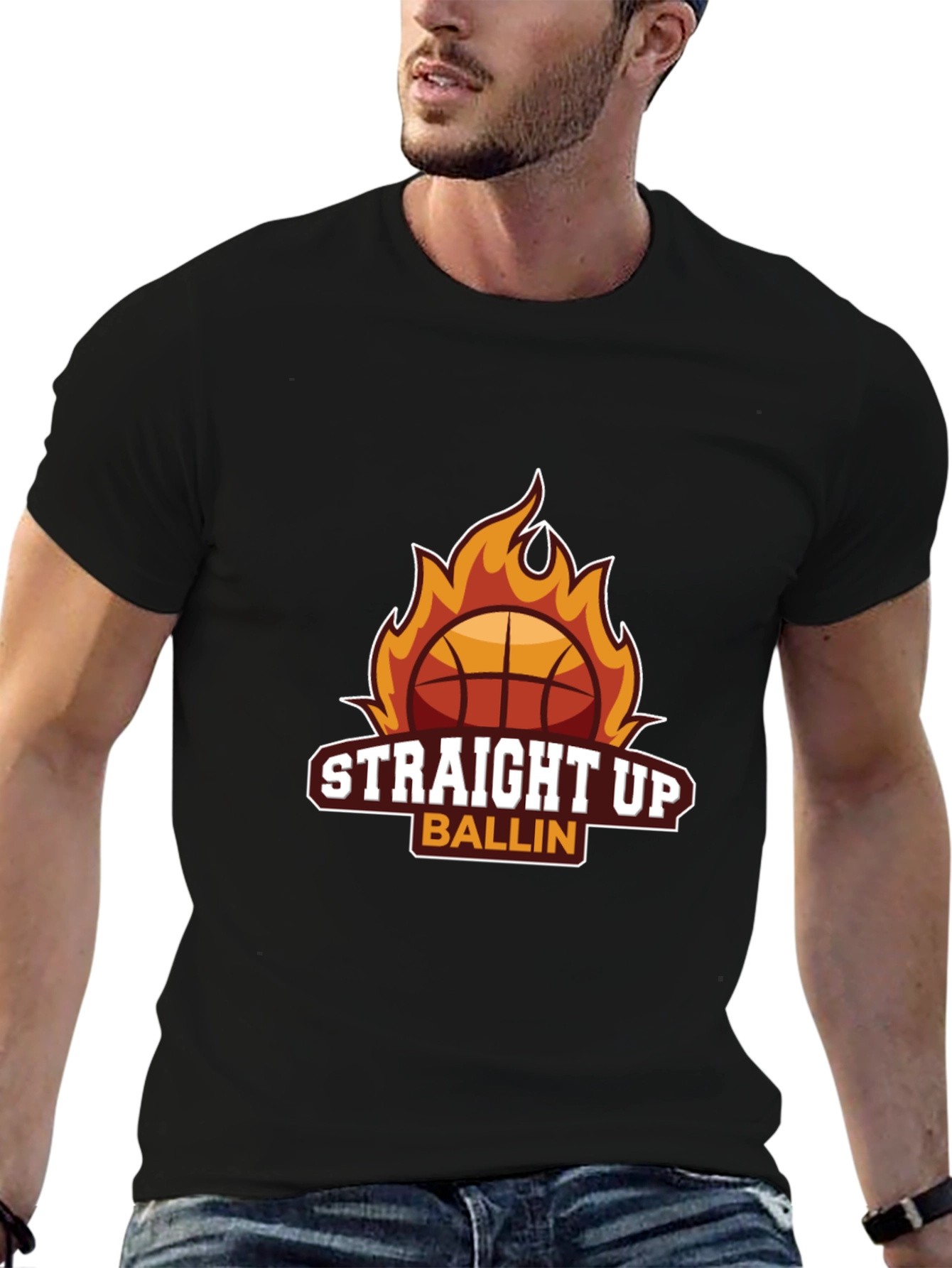 Straight Up Ballin Basketball T-Shirt