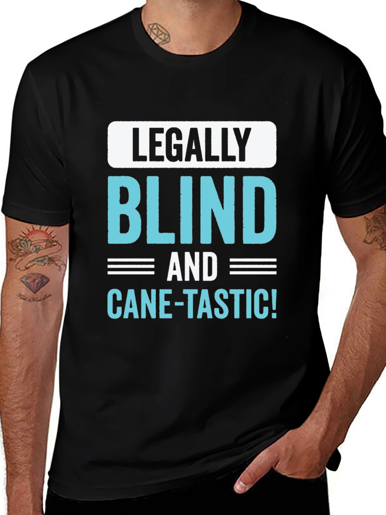 Legally Blind and Cane-Tastic Graphic Tee