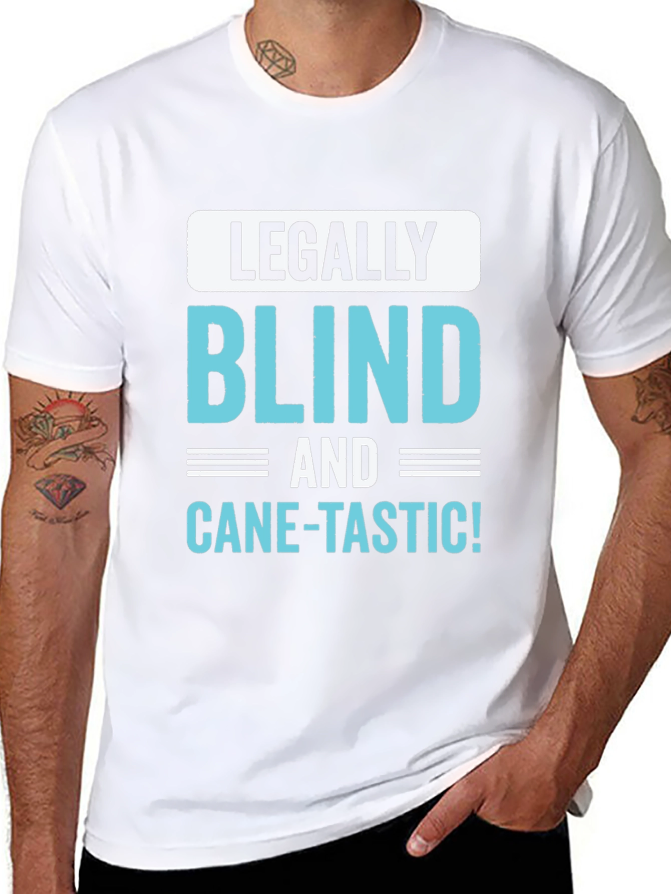 Legally Blind and Cane-Tastic Graphic Tee