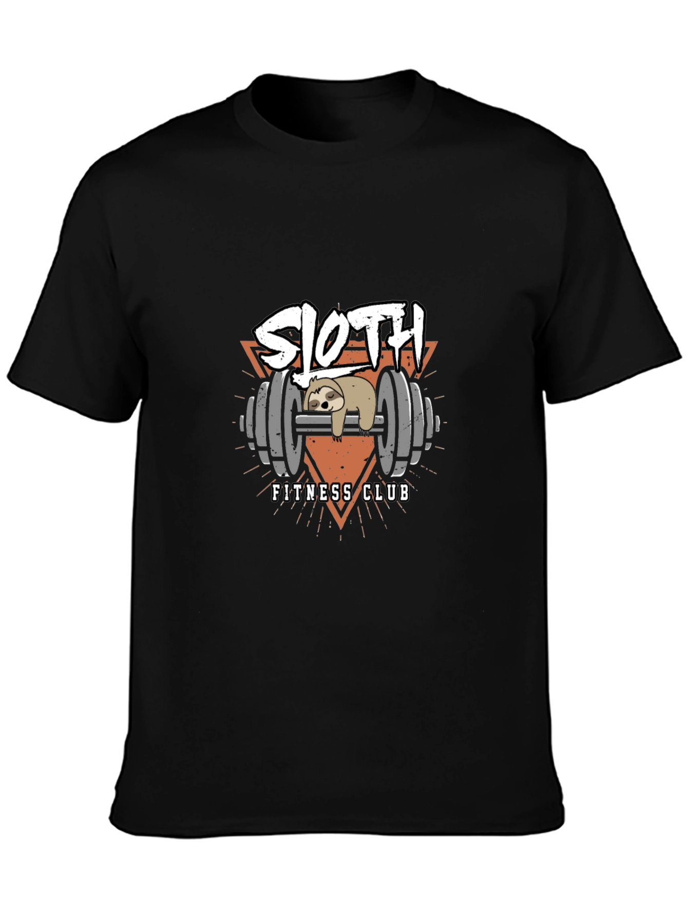 Sloth Fitness Club Black T-Shirt - Gym Humor