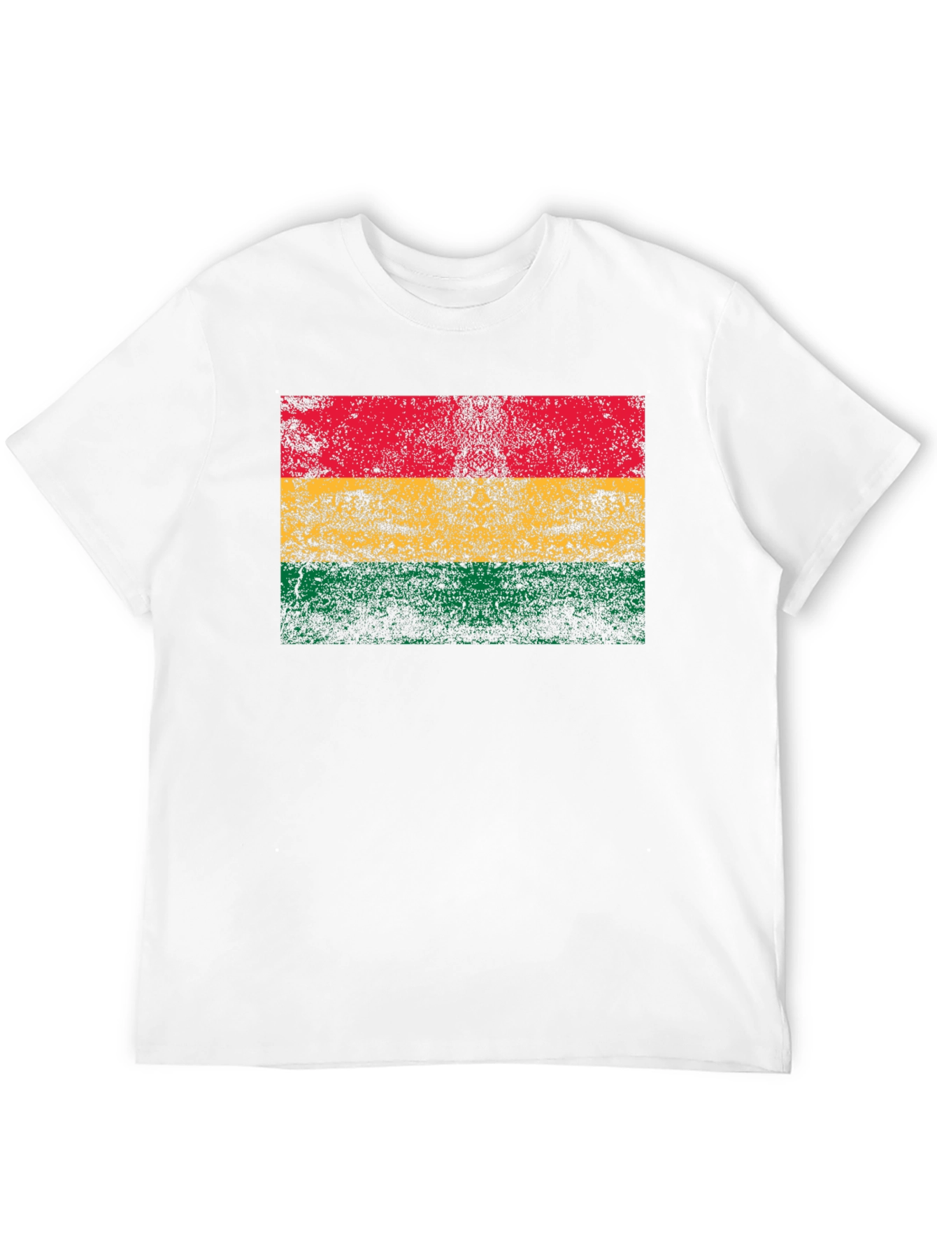 Rasta Flag Graphic T-Shirt - Black Crew Neck Tee