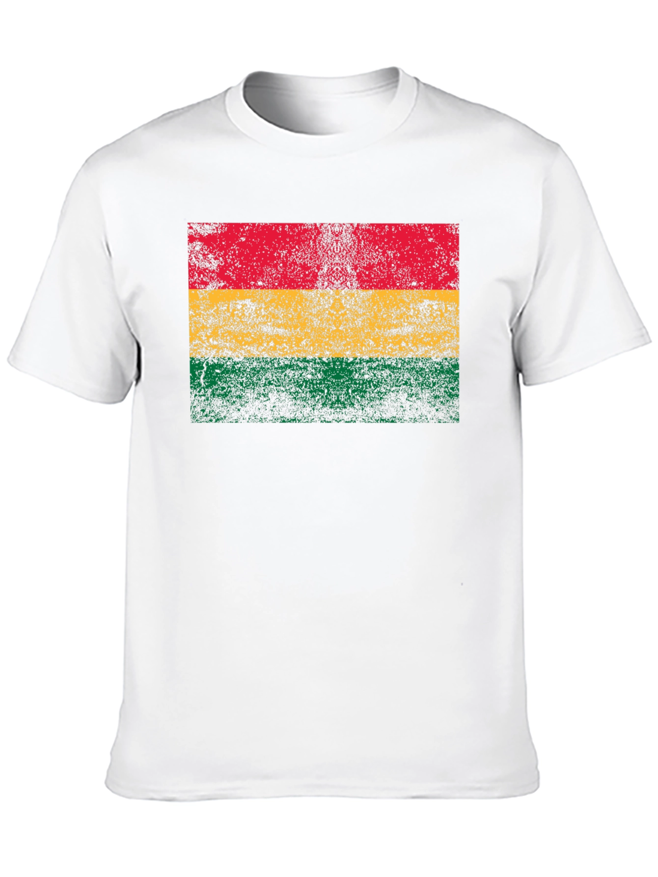 Rasta Flag Graphic T-Shirt - Black Crew Neck Tee