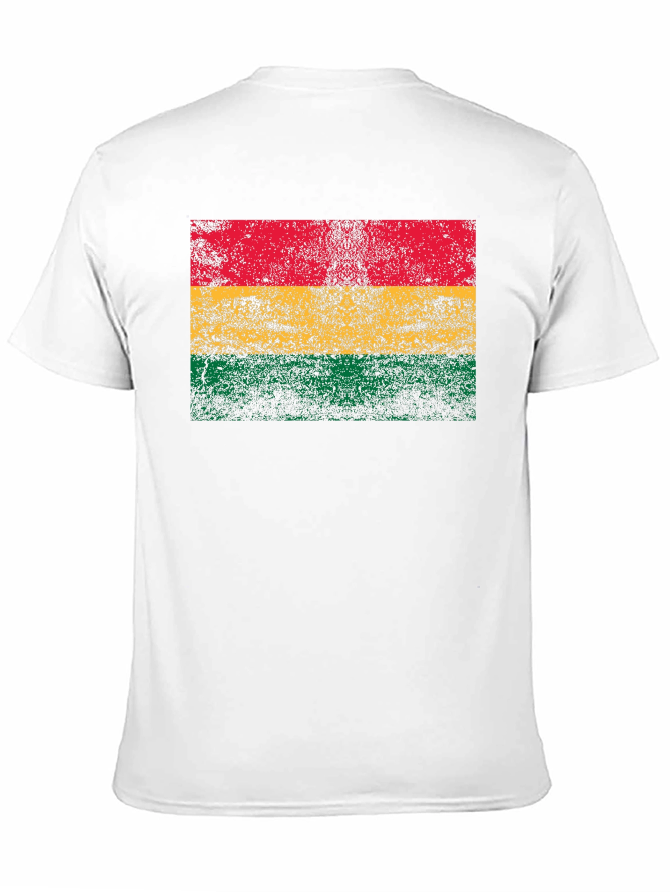 Rasta Flag Graphic T-Shirt - Black Crew Neck Tee
