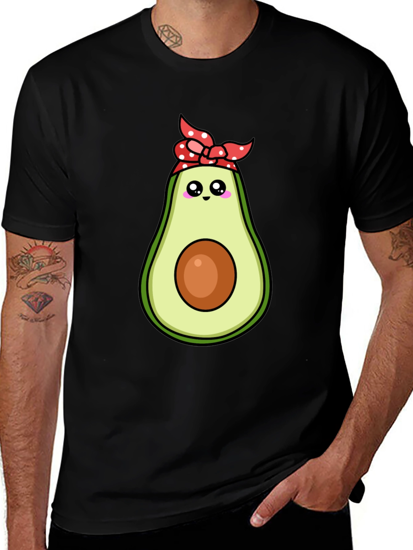 Cute Avocado with Bandana T-Shirt