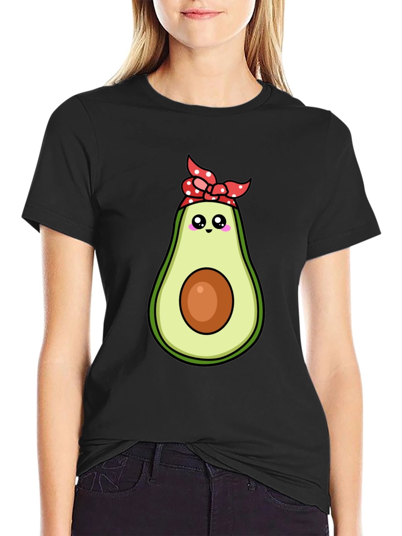 Cute Avocado with Bandana T-Shirt