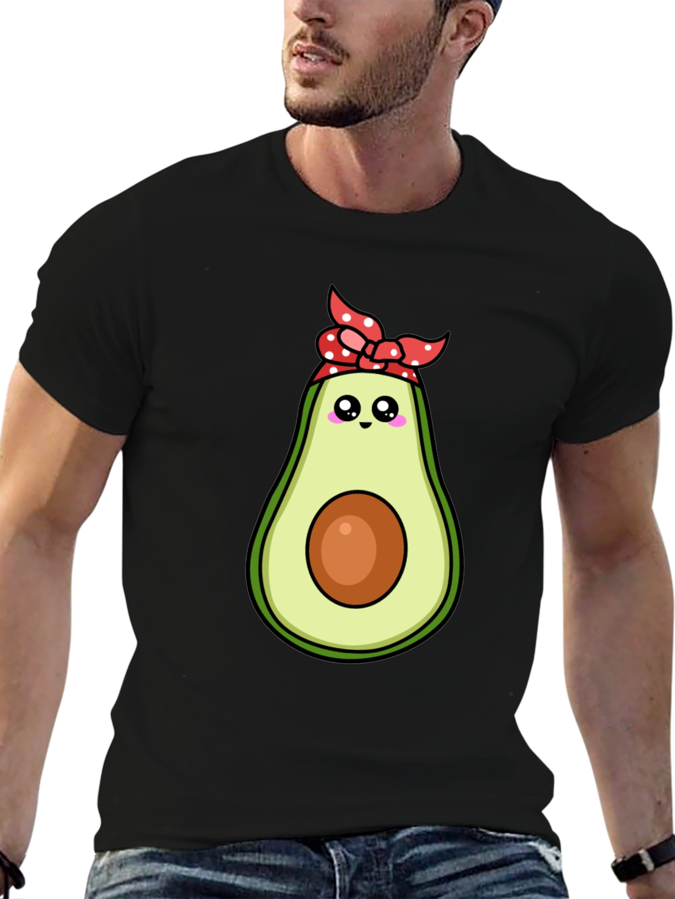 Cute Avocado with Bandana T-Shirt