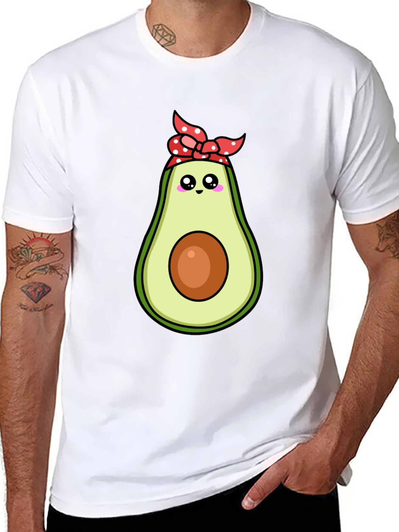 Cute Avocado with Bandana T-Shirt