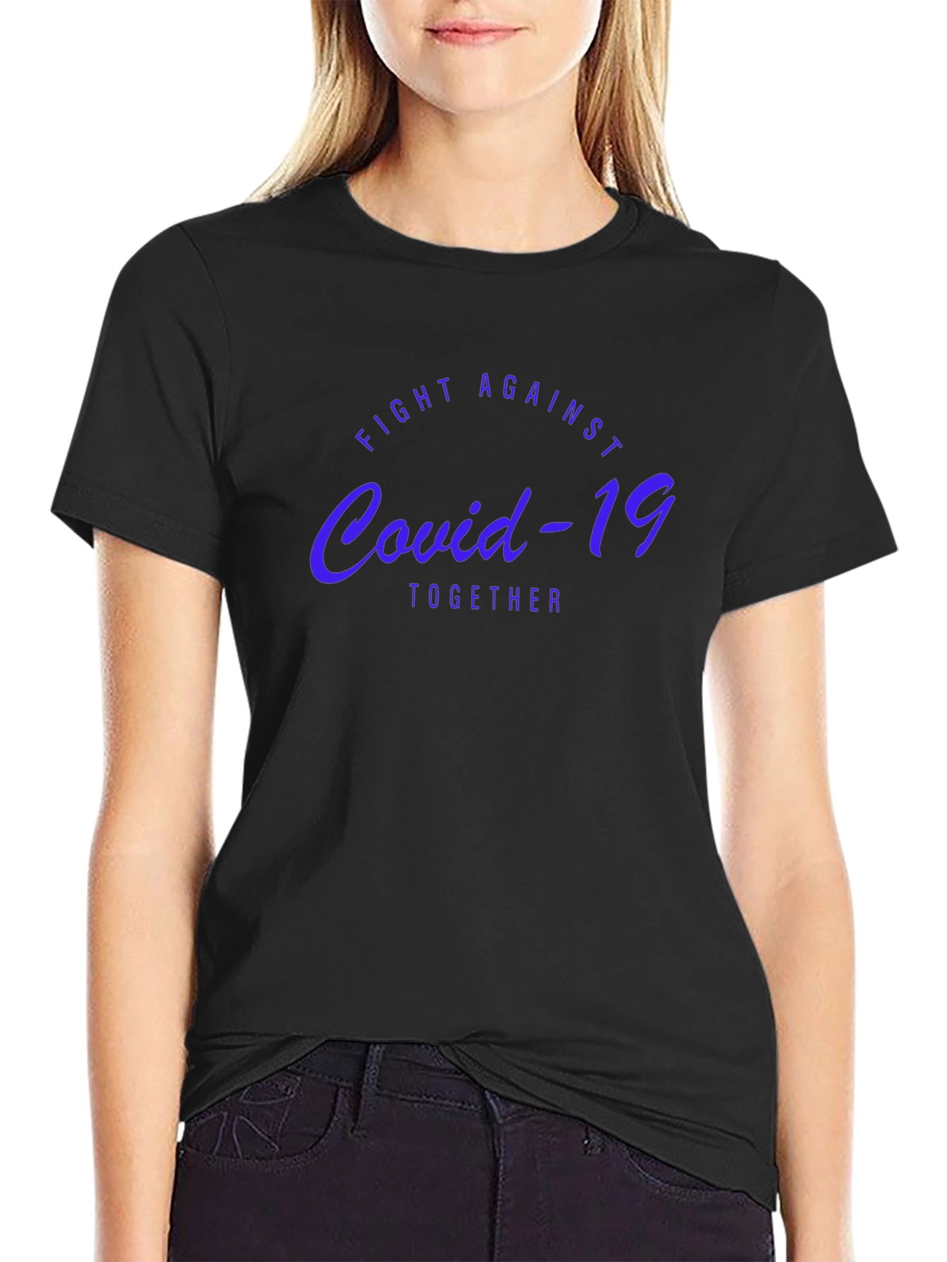 Fight Against Covid-19 Black T-Shirt