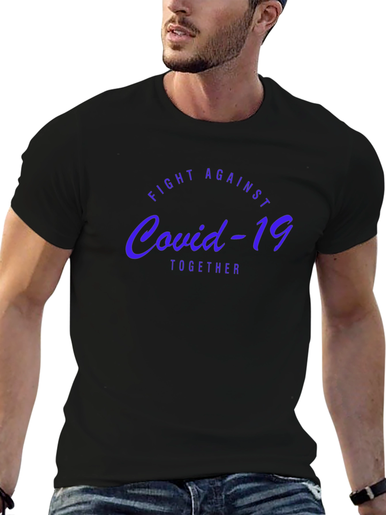 Fight Against Covid-19 Black T-Shirt