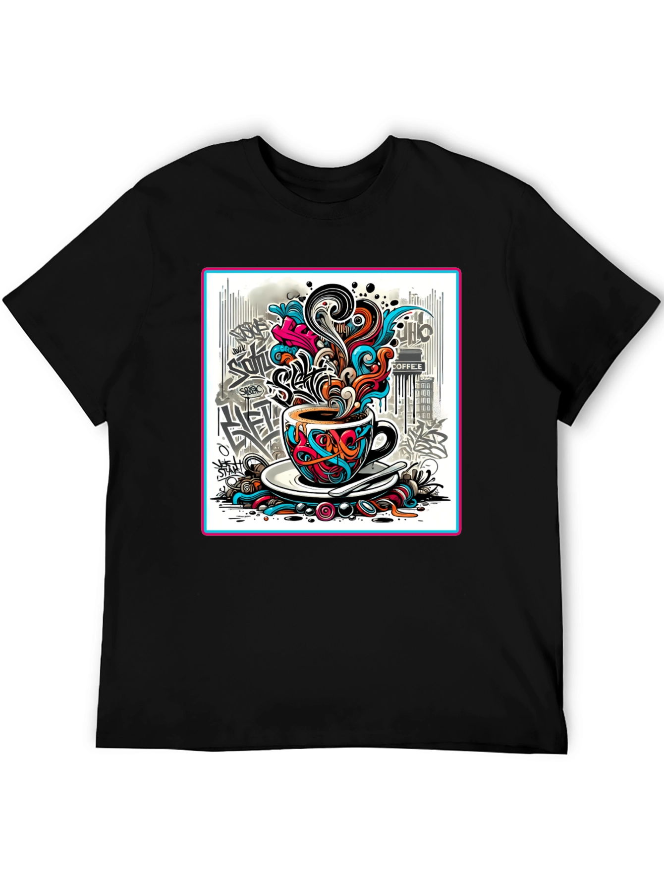 Artistic Coffee Graffiti Tee