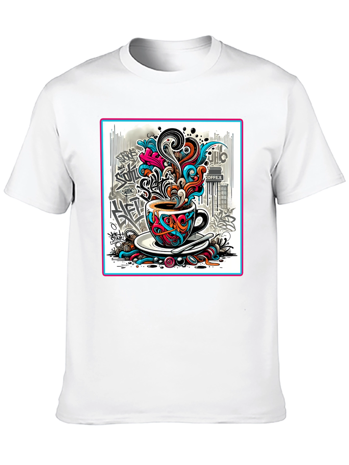 Artistic Coffee Graffiti Tee