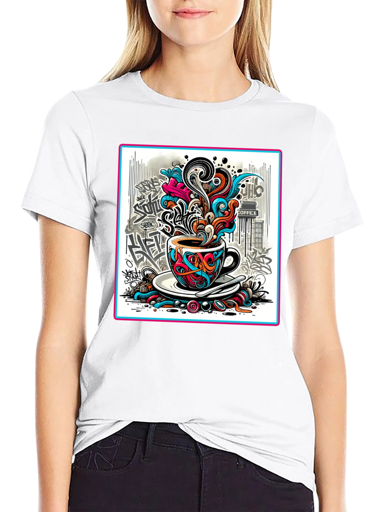 Artistic Coffee Graffiti Tee