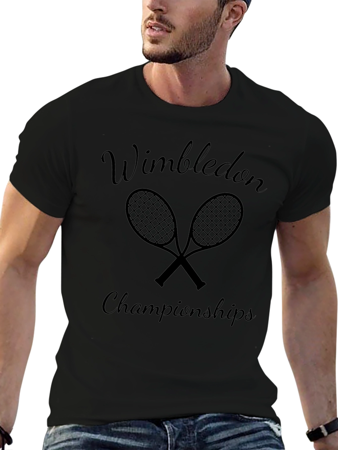 Wimbledon Tennis Championships Black T-Shirt
