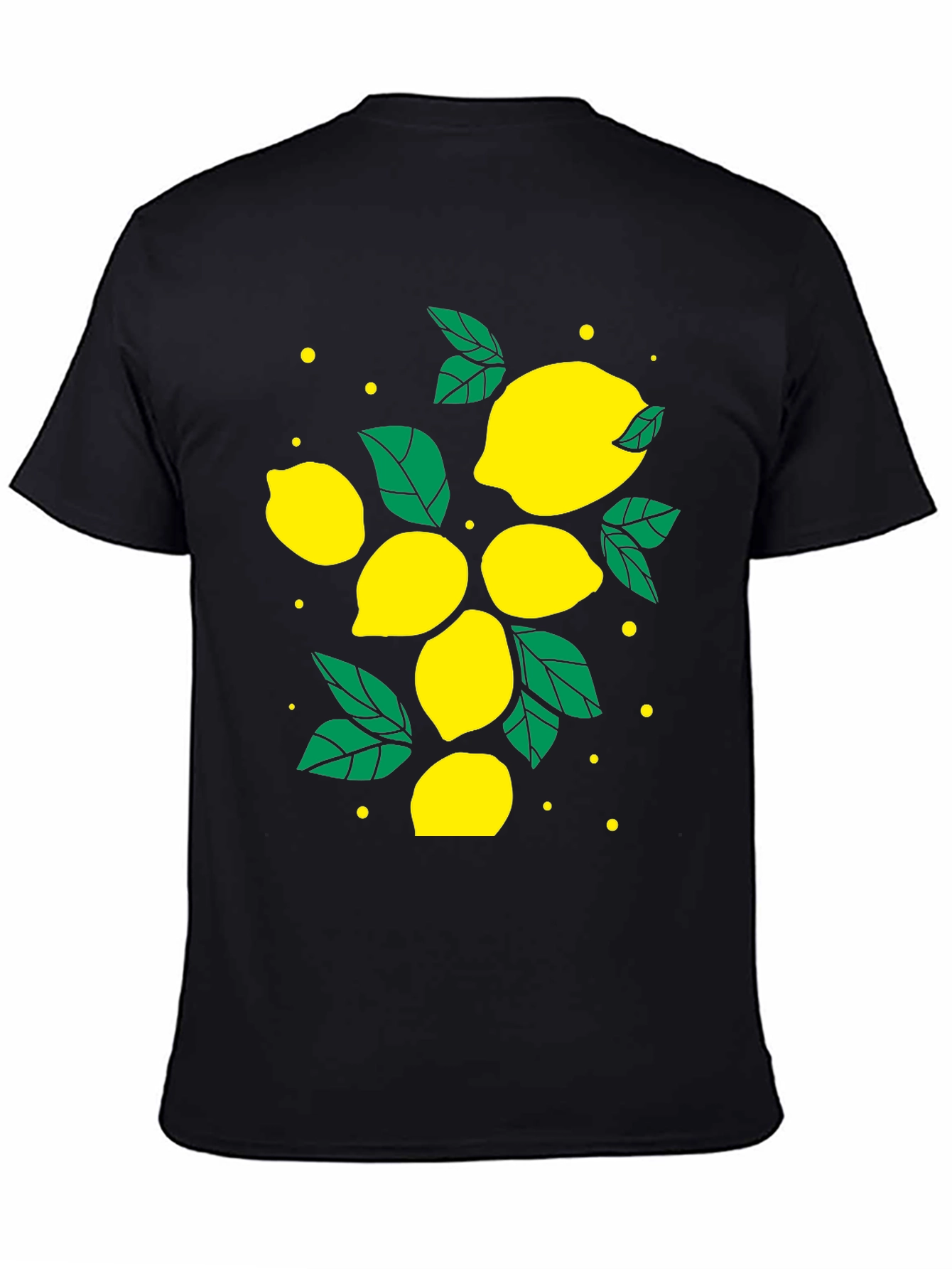 Lemon Print Black T-Shirt - Fresh & Stylish
