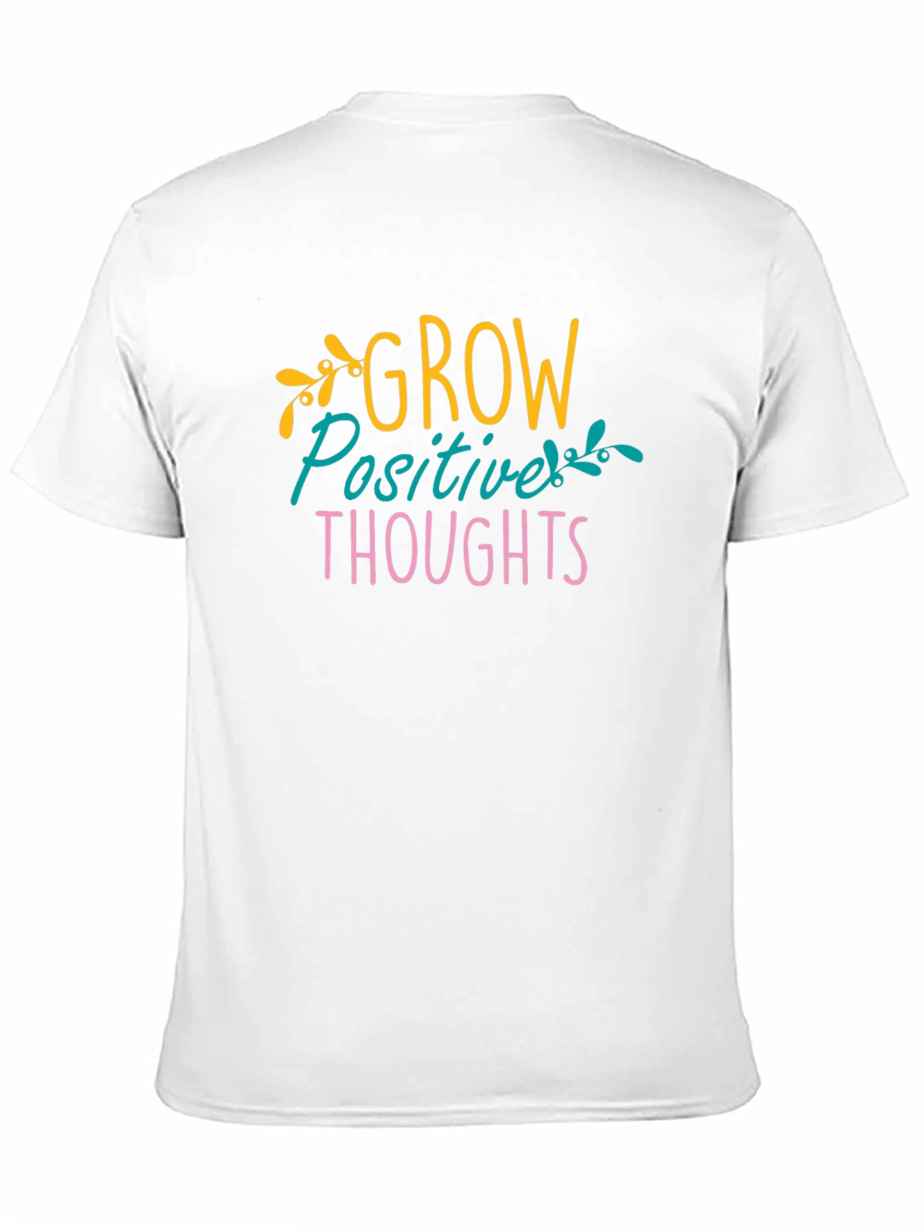 Grow Positive Thoughts Black Graphic Tee