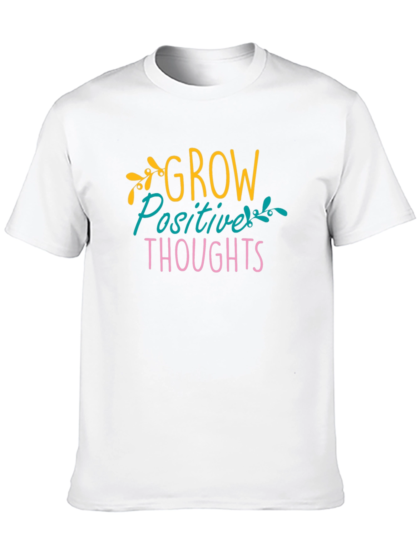 Grow Positive Thoughts Black Graphic Tee
