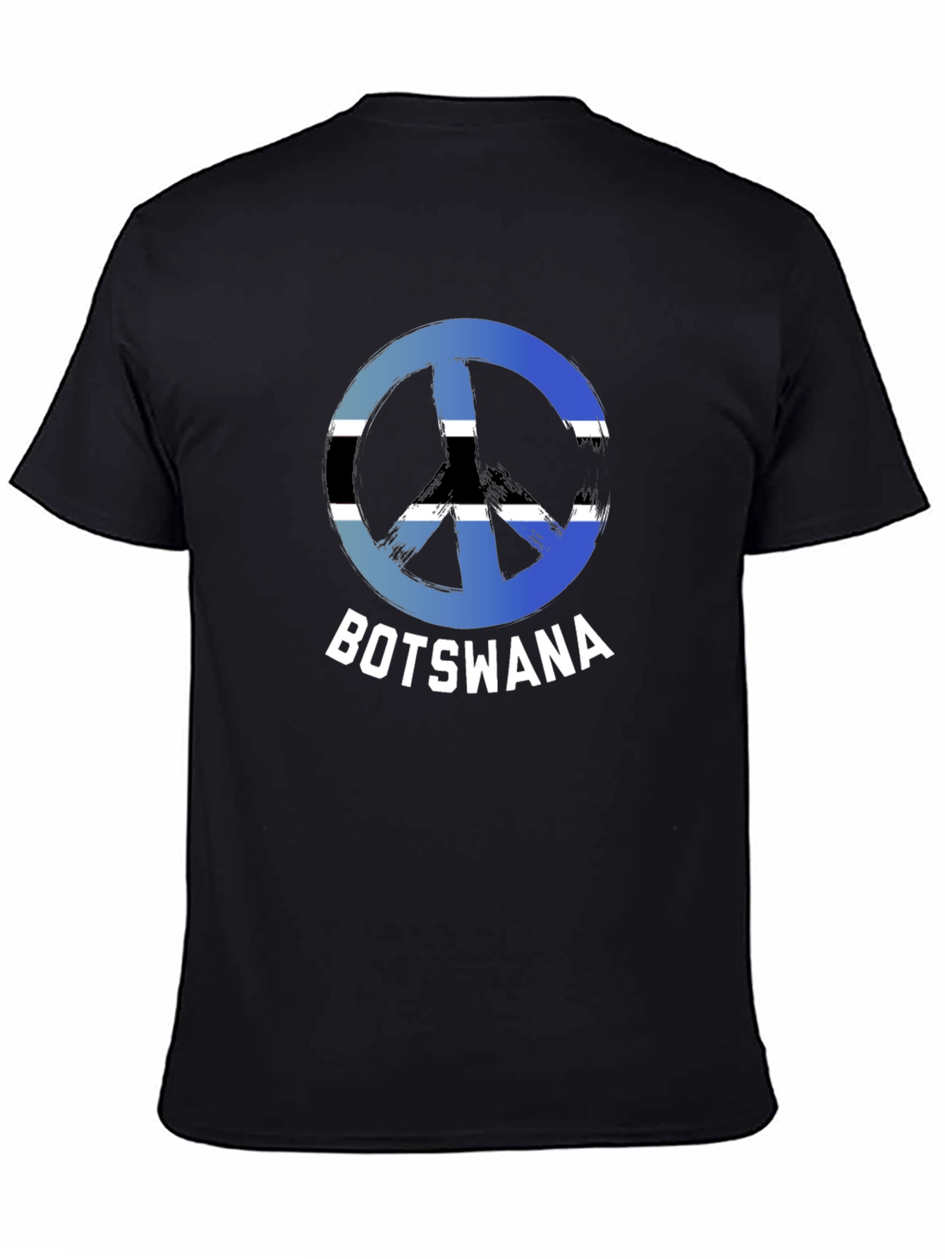 Botswana Peace Sign T-Shirt - Black