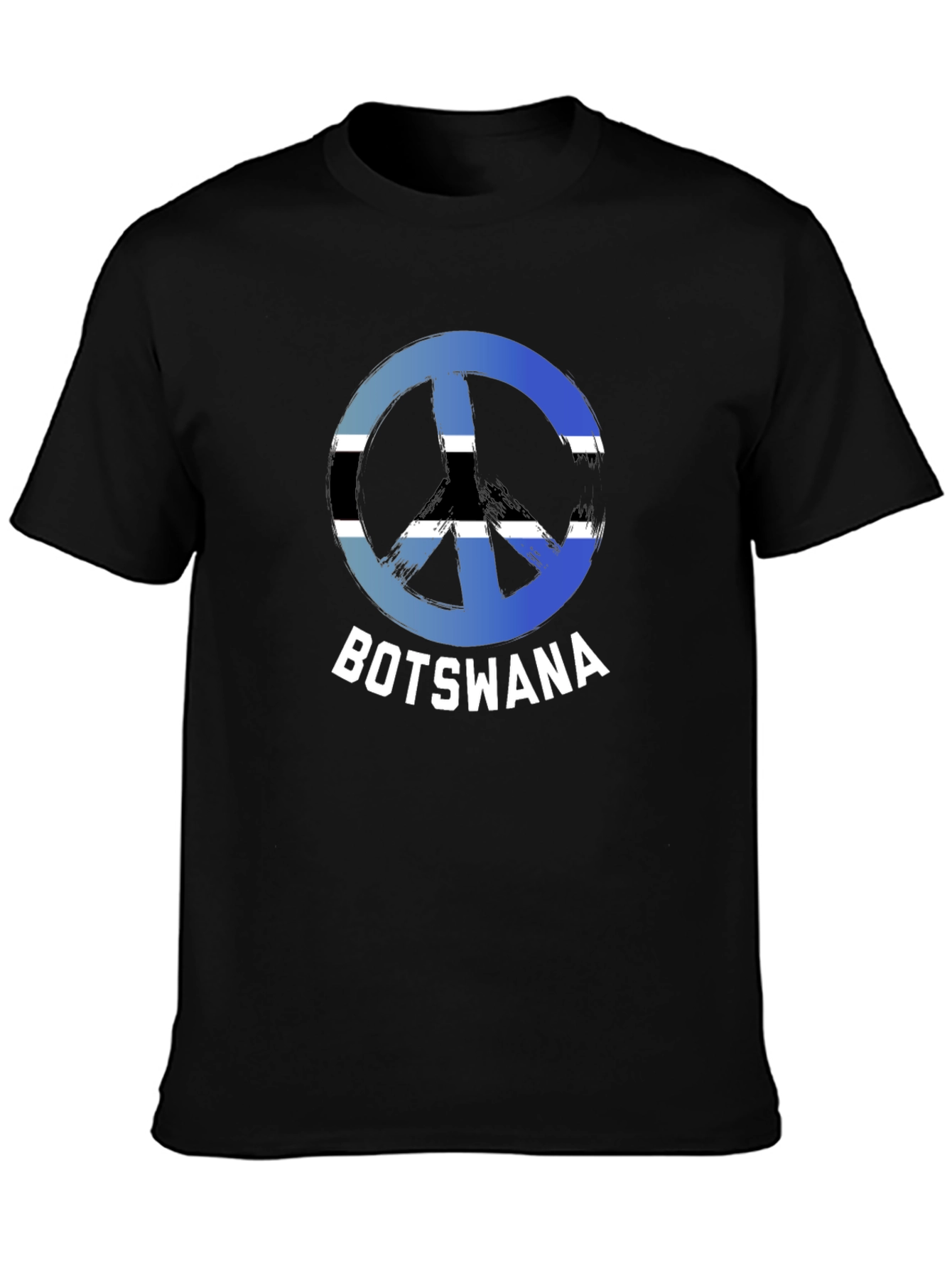 Botswana Peace Sign T-Shirt - Black