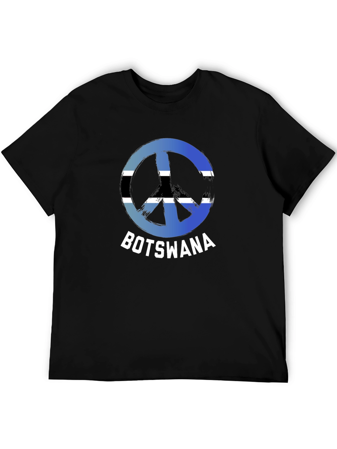 Botswana Peace Sign T-Shirt - Black